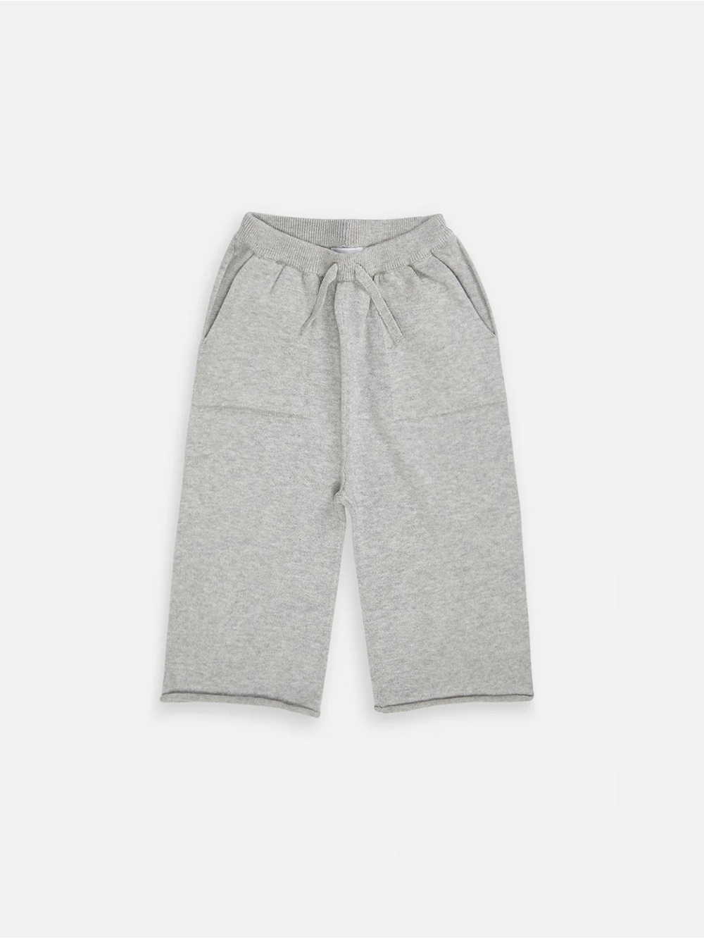 7AM ENFANT - COTTON RELAXED PANTS - HEATHER GREY - SIZE 2-3T